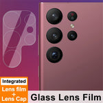 IMAK Ultra Clear Anti-scratch Camera Lens Protector for Samsung Galaxy S23 Ultra, Anti-explosion Integrated Tempered Glass Lens Film + Acrylic Lens Cap