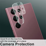 IMAK Ultra Clear Anti-scratch Camera Lens Protector for Samsung Galaxy S23 Ultra, Anti-explosion Integrated Tempered Glass Lens Film + Acrylic Lens Cap