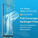 IMAK 2 st/set Hydrogelfilm III Skärmskydd för Xiaomi Redmi Note 12 Pro 5G / Note 12 Pro Speed 5G / Poco X5 Pro 5G Mjuk TPU Explosionsskyddande Heltäckande HD-film