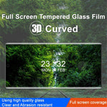 IMAK til Samsung Galaxy S23 Ultra, 3D-beskyttende hærdet glasfilm mod fingeraftryk, buet med lim langs kanten, ultraklar fuldskærmsbeskyttelse