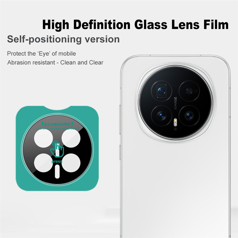 IMAK For Honor Magic8 5G Tempered Glass Full Cover Camera Lens Protector with Self Positioning Frame (Black Version)