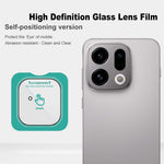 IMAK 3 stk. til Oppo Find X9s 5G / Find X9 5G kameralinsebeskyttelse i hærdet glas, fulddækkende linsefilm med selvpositionerende ramme