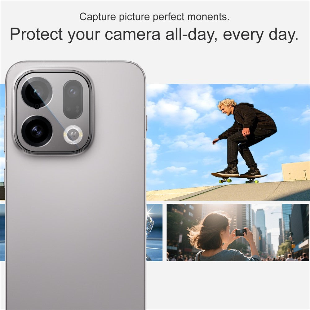 IMAK 3 stk. til Oppo Find X9s 5G / Find X9 5G kameralinsebeskyttelse i hærdet glas, fulddækkende linsefilm med selvpositionerende ramme
