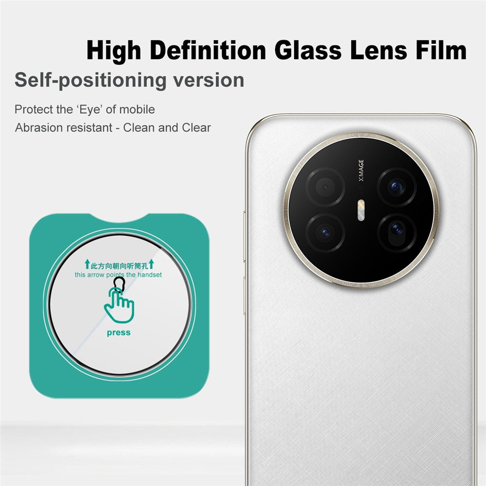 IMAK För Huawei Mate 70 Air Kameralinsskydd Härdat Glas Heltäckande Linsfilm med Självpositionerande Ram