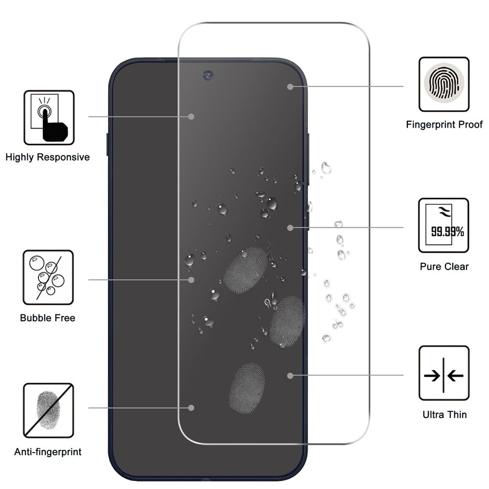 For OnePlus 15 5G Screen Protector 2.5D HD Tempered Glass Film (Not Complete Coverage)
