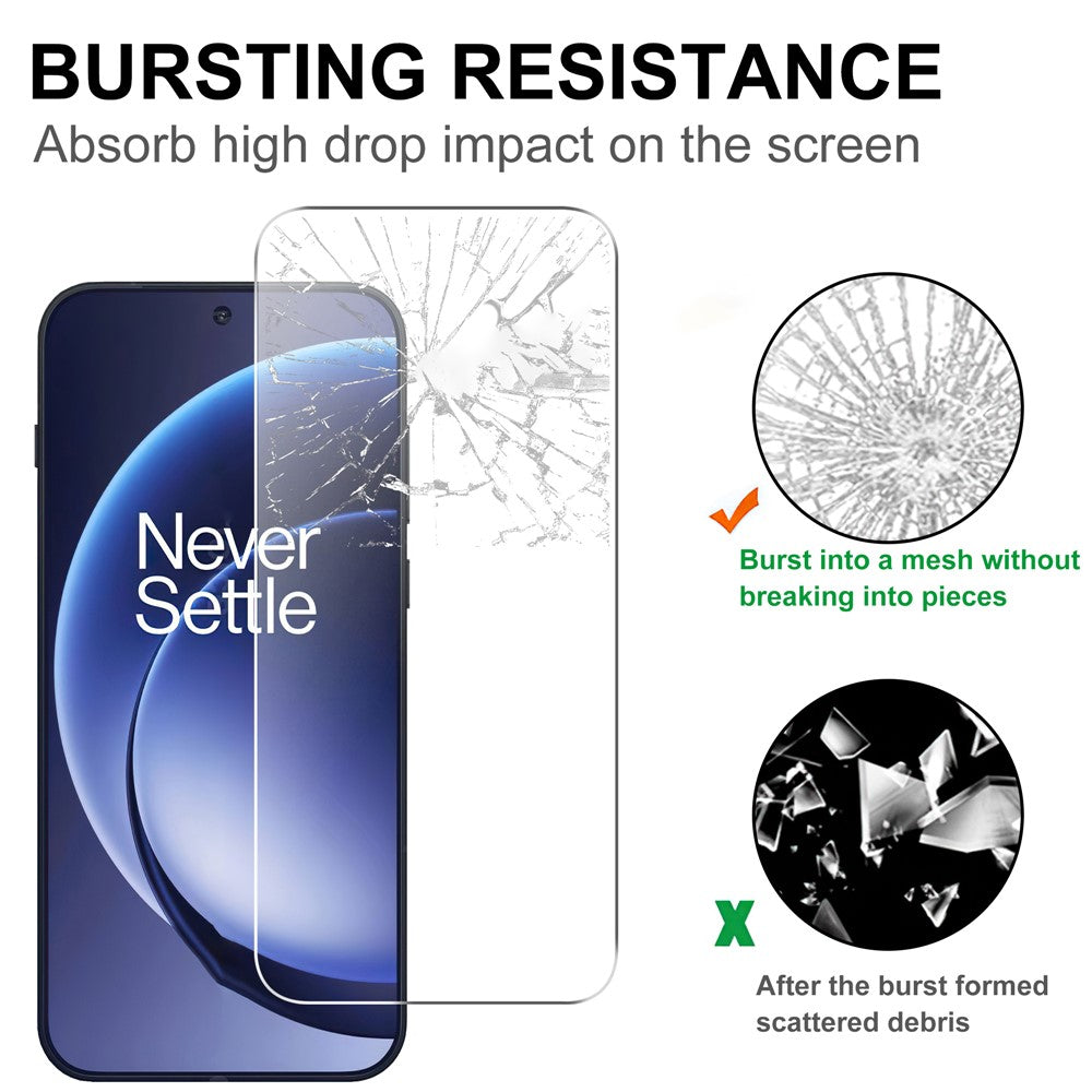 For OnePlus 15 5G Screen Protector 2.5D HD Tempered Glass Film (Not Complete Coverage)
