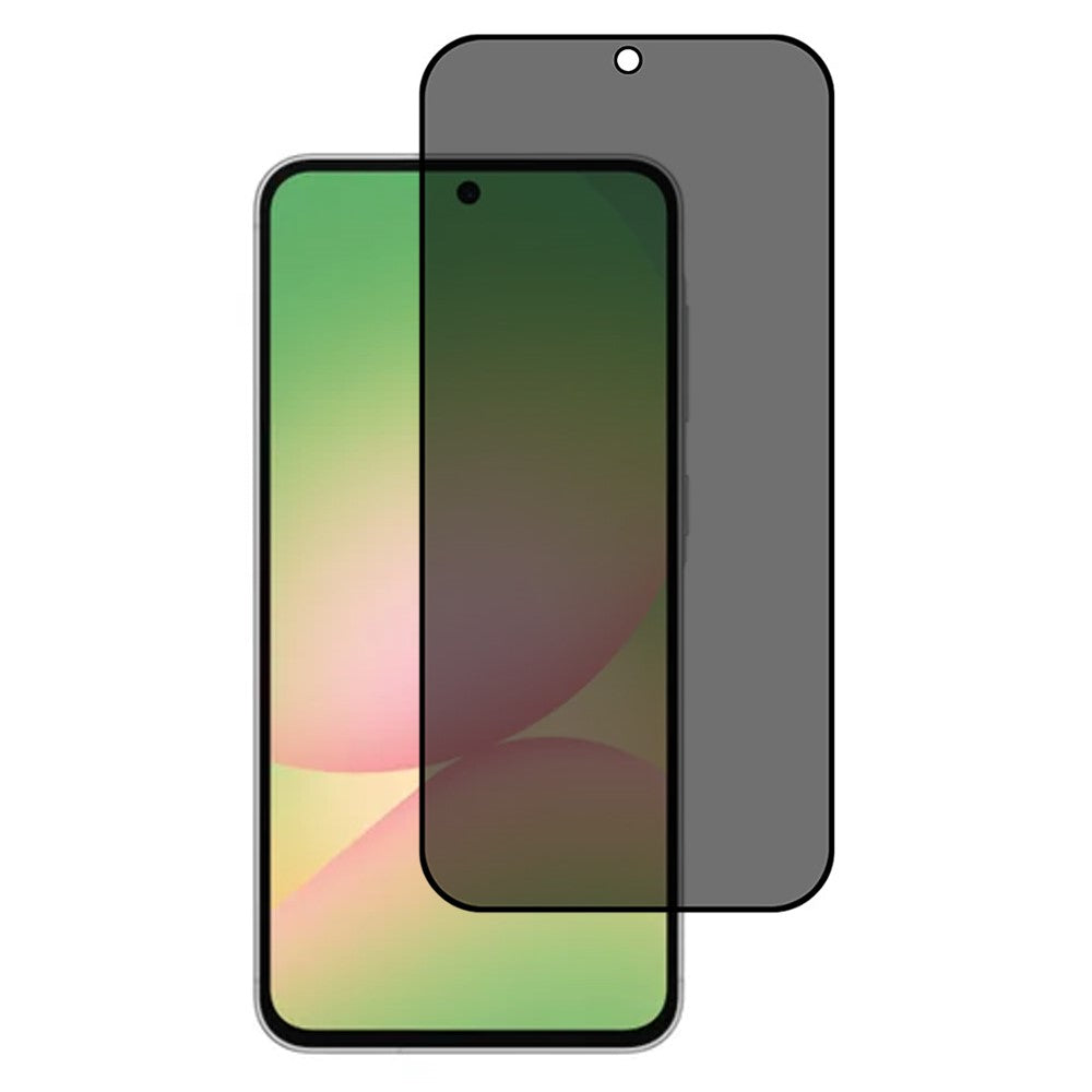 Til Samsung Galaxy A57 5G Anti-Peep Hærdet Glas Fuld Dækning Silketryk Skærmbeskytter (Ingen fingeraftryksoplåsning)