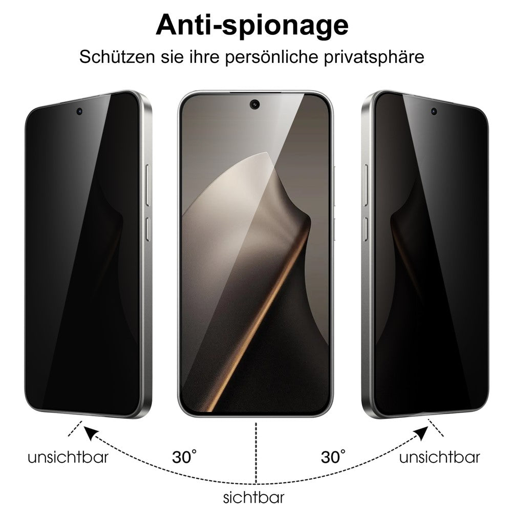 Tempered Glass For Xiaomi 15T  /  15T Pro Full Screen Protector 2.5D Arc Edge Anti-Spy Film