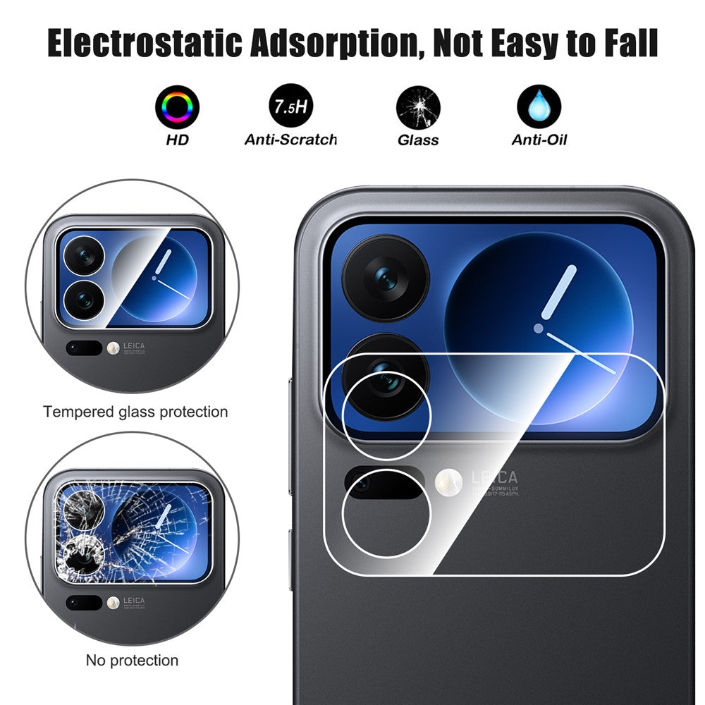 For Xiaomi 17 Pro Full Covering High Transparency Anti-explosion AGC Glass Rear Camera Lens Protector
