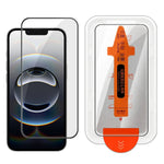 For iPhone 17e / 16e Full Screen Protector HD Clear Silk Printing High Aluminium-silicon Glass Film with Dust Removal Installation Frame