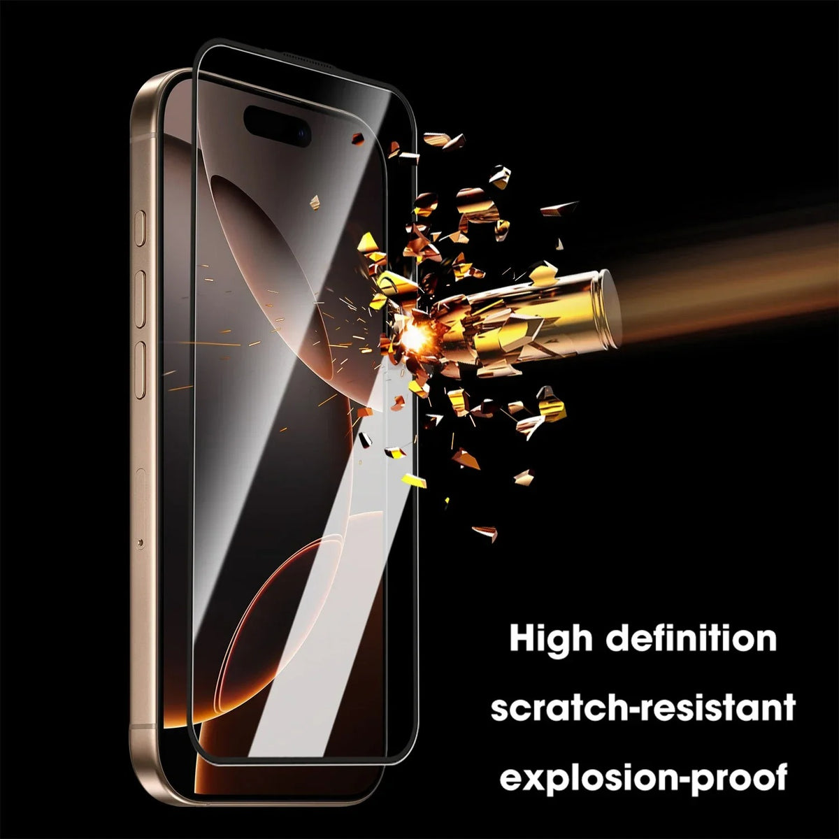 For iPhone 17e / 16e Full Screen Protector HD Clear Silk Printing High Aluminium-silicon Glass Film with Dust Removal Installation Frame