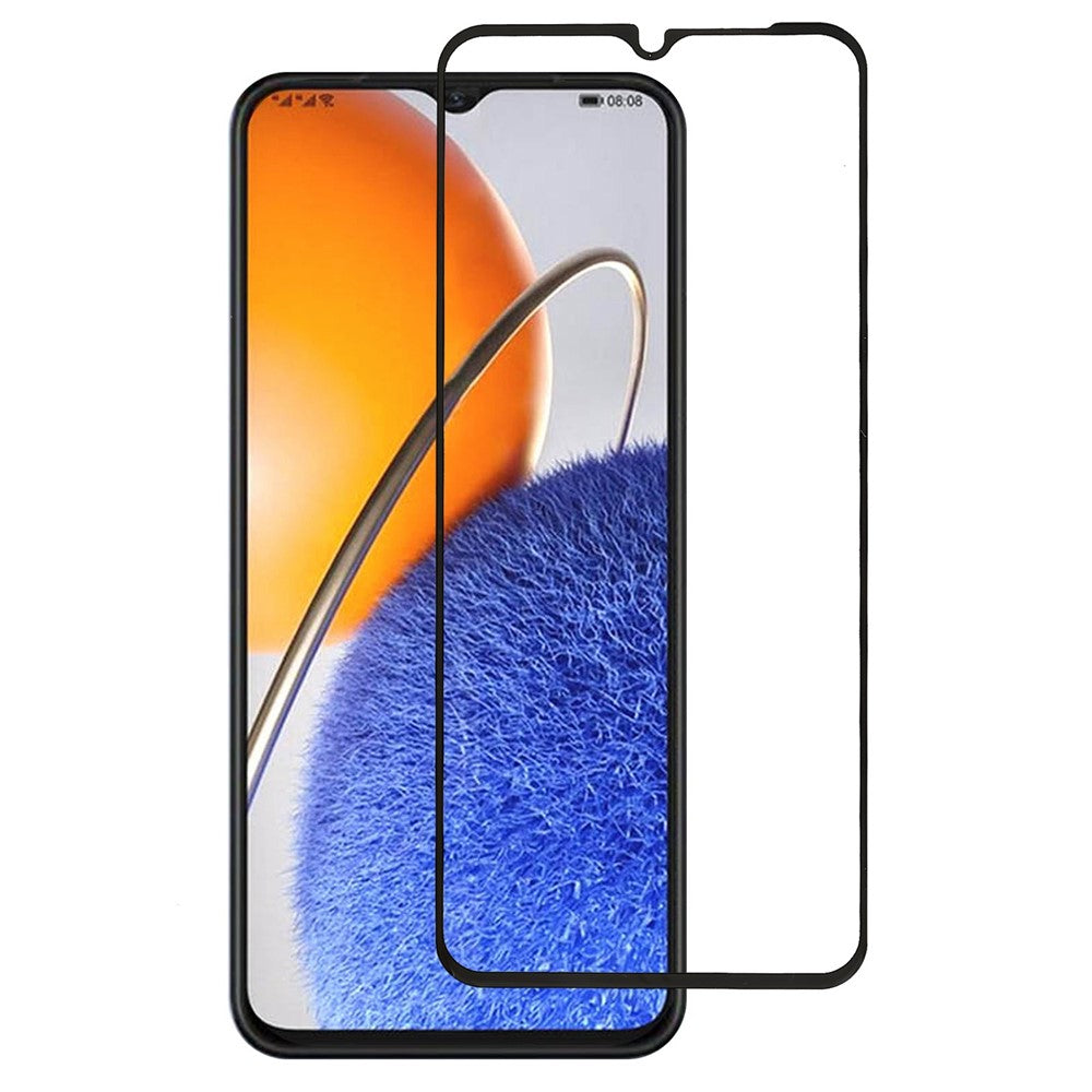 RURIHAI 0,26 mm ridsefast høj-aluminium-silikoneglasfilm til Huawei nova Y61 4G, 2,5D buet kant, fuld lim, sekundærhærdende fuldskærmsbeskyttelse
