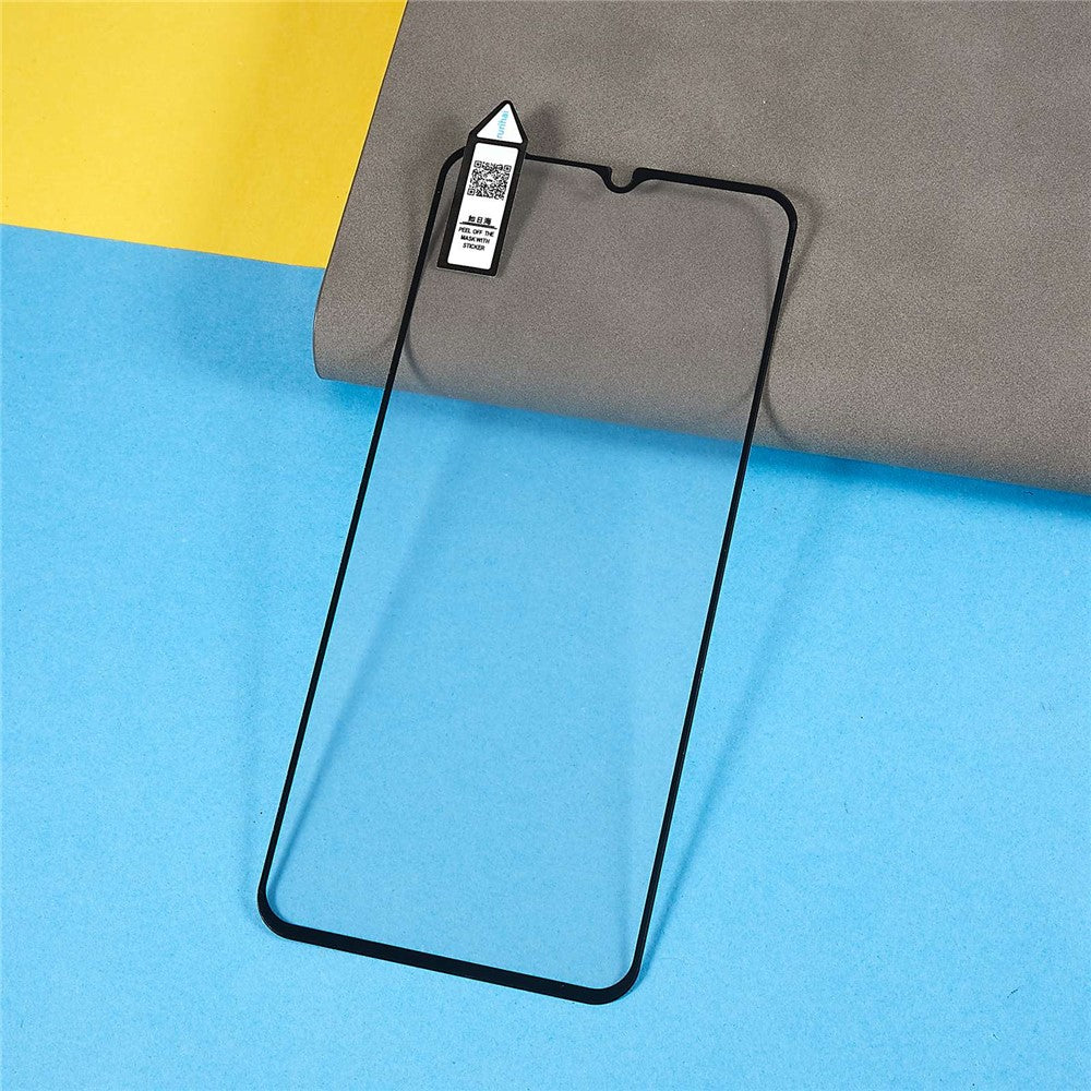 RURIHAI 0,26 mm ridsefast høj-aluminium-silikoneglasfilm til Huawei nova Y61 4G, 2,5D buet kant, fuld lim, sekundærhærdende fuldskærmsbeskyttelse