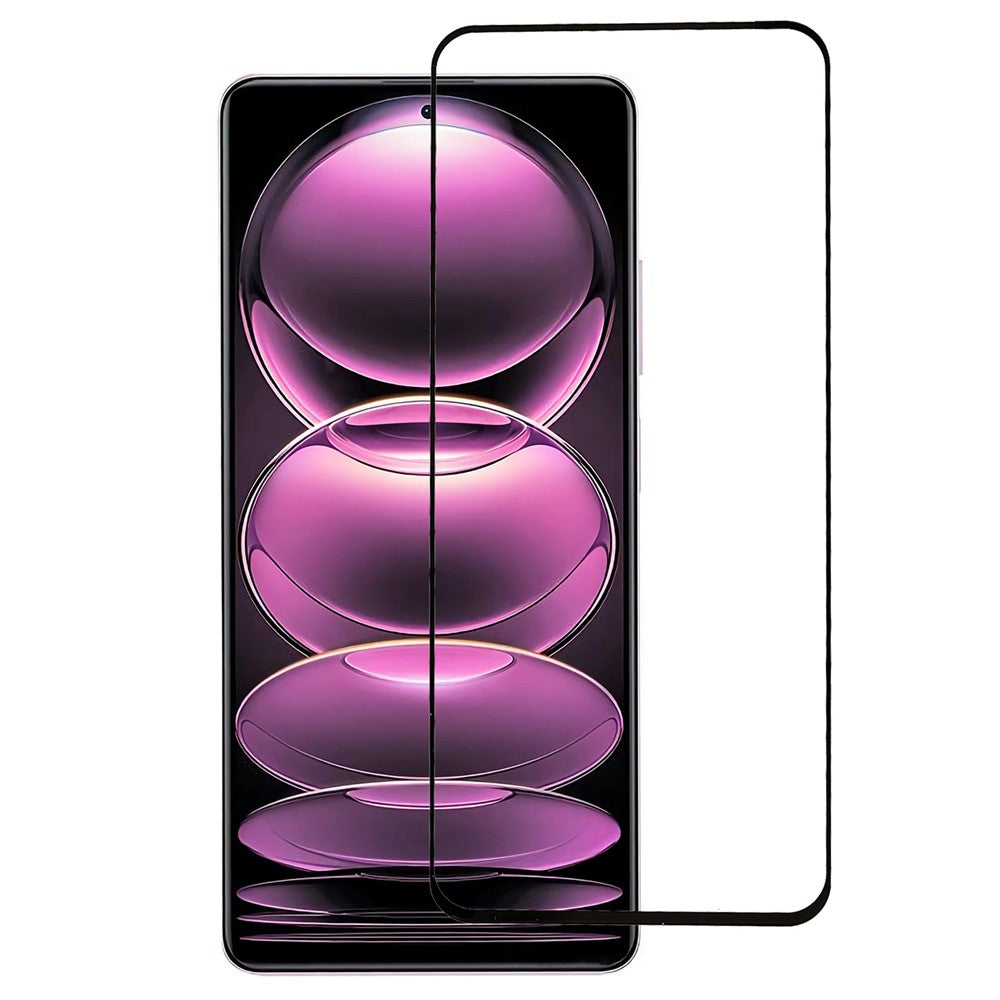 RURIHAI-ridsefast aluminium-silicium-glasfilm til Xiaomi Redmi Note 12 Pro 5G / Note 12 Pro Speed 5G / Poco X5 Pro 5G, 2.5D-buet kant, 0.26 mm, sekundær hærdning, heldækkende skærmbeskyttelse