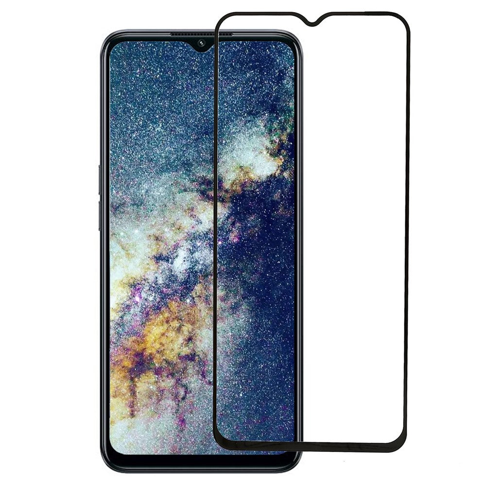 RURIHAI för Samsung Galaxy A04e 4G 2.5D Arc Edge Full Glue Reptålig Hög Aluminium-Kisel Glasfilm 0.26mm 9H Hårdhet Sekundär Härdning Helskärmsskydd
