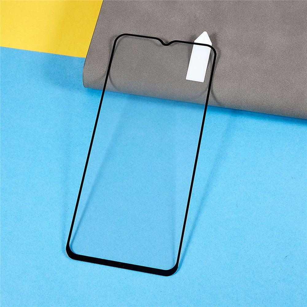 RURIHAI för Samsung Galaxy A04e 4G 2.5D Arc Edge Full Glue Reptålig Hög Aluminium-Kisel Glasfilm 0.26mm 9H Hårdhet Sekundär Härdning Helskärmsskydd
