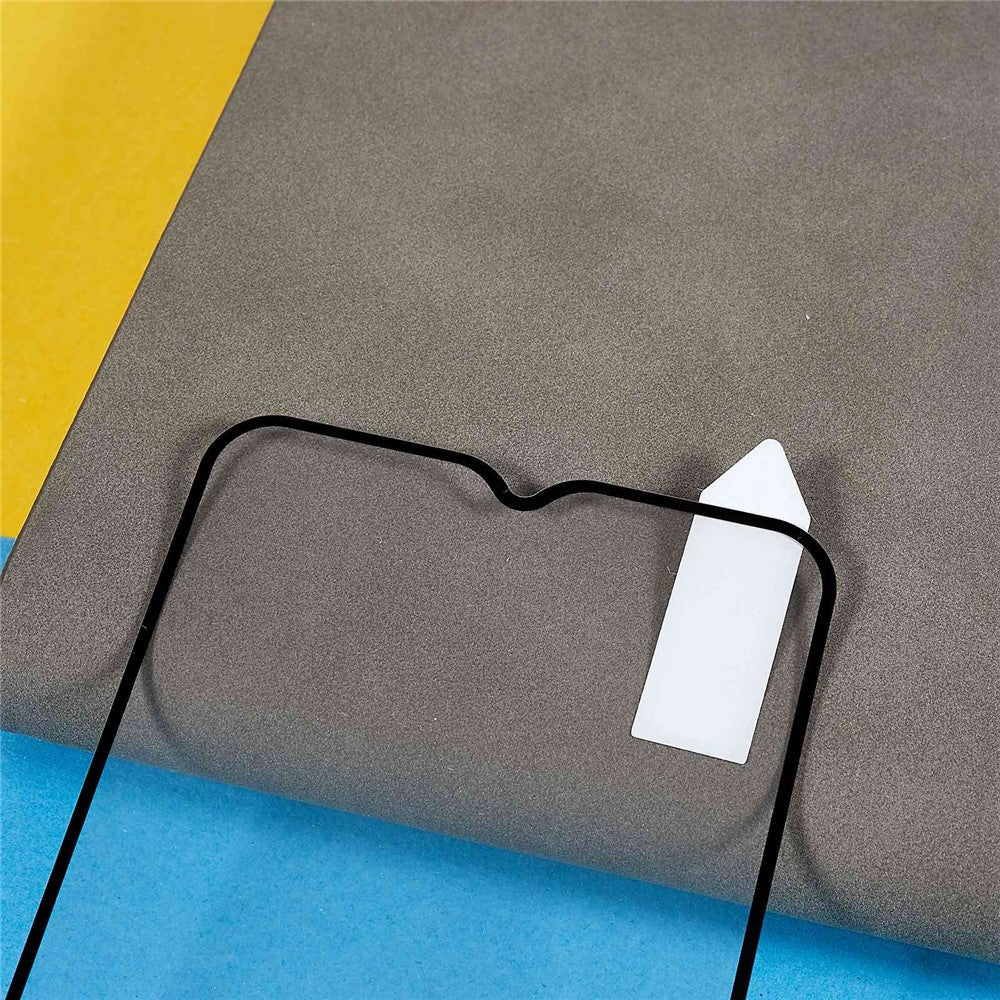 RURIHAI för Samsung Galaxy A04e 4G 2.5D Arc Edge Full Glue Reptålig Hög Aluminium-Kisel Glasfilm 0.26mm 9H Hårdhet Sekundär Härdning Helskärmsskydd