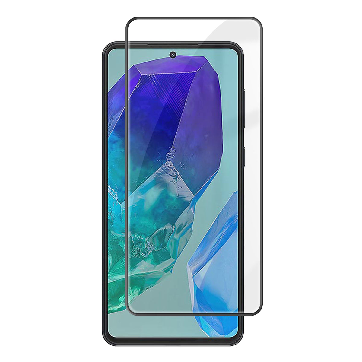 For Samsung Galaxy M55 5G HD Full Screen Protector Silk Printing Black Edge High Aluminium-silicon Glass Film