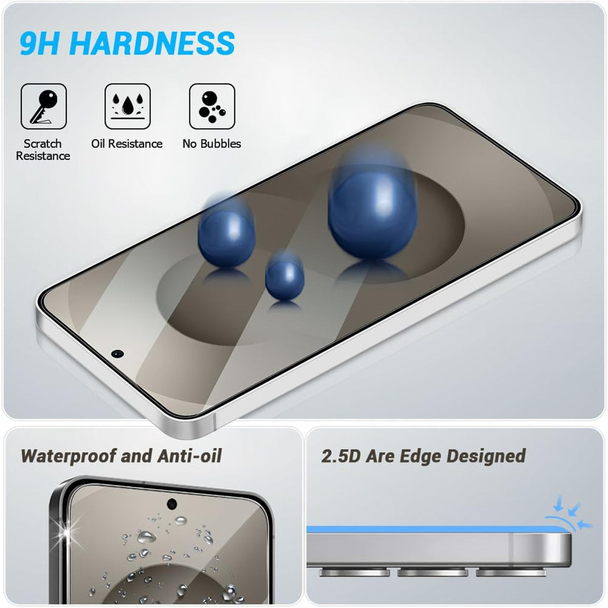 Til Samsung Galaxy M56 5G HD Fuld Skærmbeskytter Silketryk Sort Kant Højt Aluminiums-silicium Glasfilm