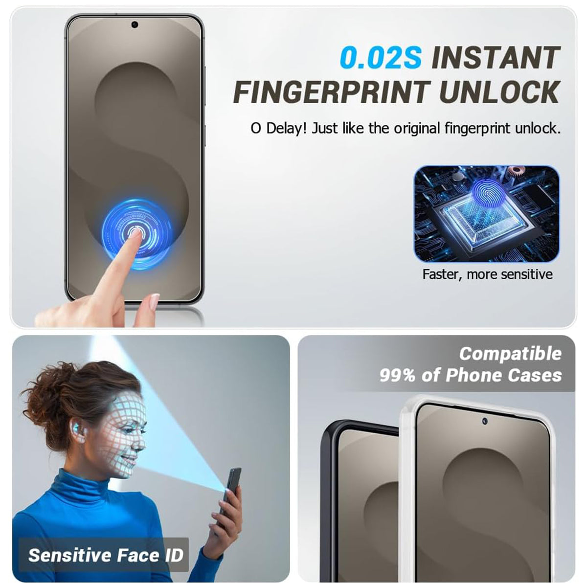 Til Samsung Galaxy M56 5G HD Fuld Skærmbeskytter Silketryk Sort Kant Højt Aluminiums-silicium Glasfilm