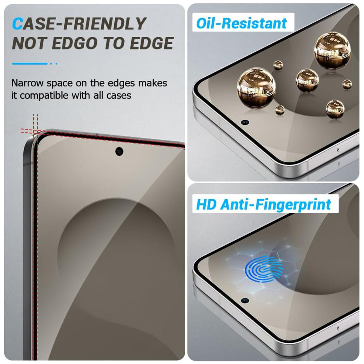 Til Samsung Galaxy M56 5G HD Fuld Skærmbeskytter Silketryk Sort Kant Højt Aluminiums-silicium Glasfilm