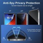 For iPhone 17e / 16e Anti-Spy Privacy Full Screen Protector Black Edge High Aluminum-Silicon Glass Film