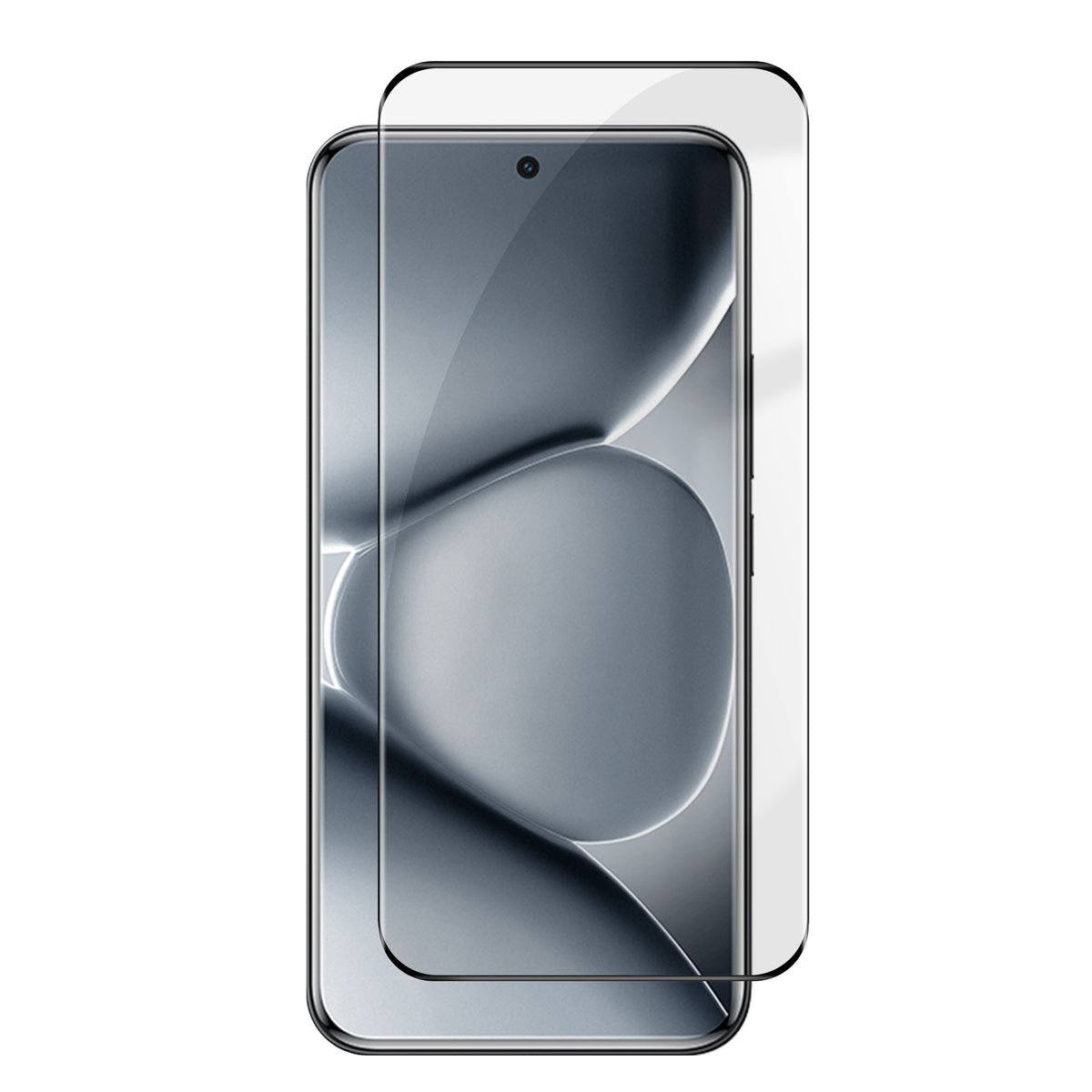 For Xiaomi Poco M8 Pro 5G / Redmi Note 15 Pro+ 5G (Global) HD Full Screen Protector Silk Printing Black Edge High Aluminium-silicon Glass Film