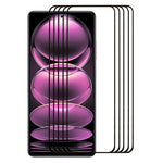 5Pcs / Pack Silk Printing Screen Protector for Xiaomi Redmi Note 12 Pro 5G , Full Cover Full Glue Clear Scratch Resistant Tempered Glass Film