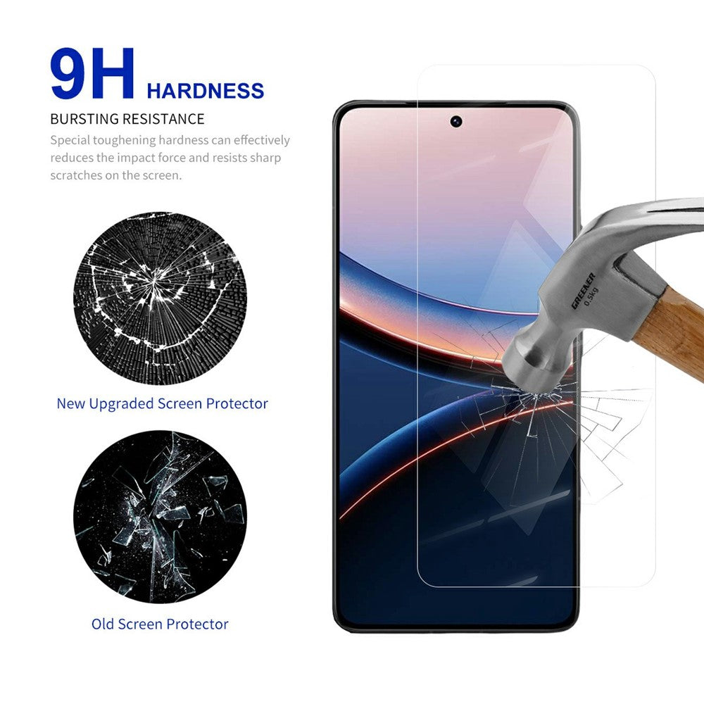 RURIHAI For Xiaomi Poco F8 Ultra / Redmi K90 Pro Max 5G 0.18mm Screen Protector HD Clear Full Glue High Aluminium-silicon Glass Film (Fingerprint Unlock) (NOT Complete Covering)