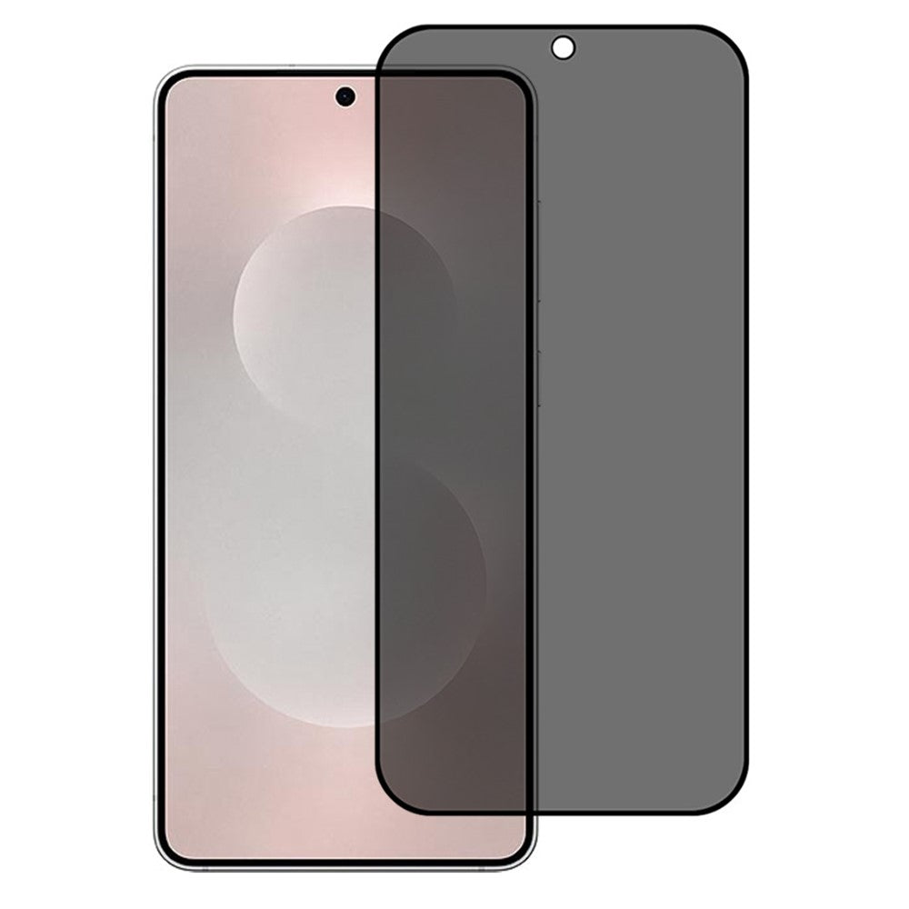 For Samsung Galaxy S26+ / S25 Edge Tempered Glass Screen Protector Full Glue Black Edge 360° Anti-Spy Fingerprint Unlock