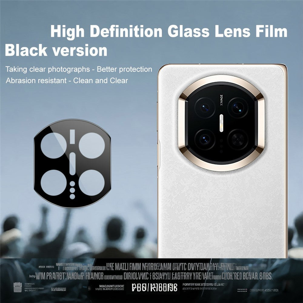 IMAK För Huawei Mate X7 Kameralinsskydd Härdat Glas HD Klar Heltäckande Linsfilm (Svart Version)