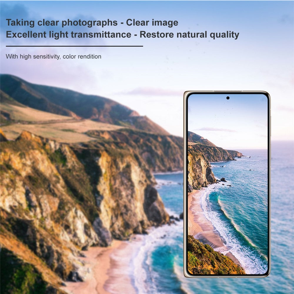 IMAK För Huawei Mate X7 Kameralinsskydd Härdat Glas HD Klar Heltäckande Linsfilm (Svart Version)