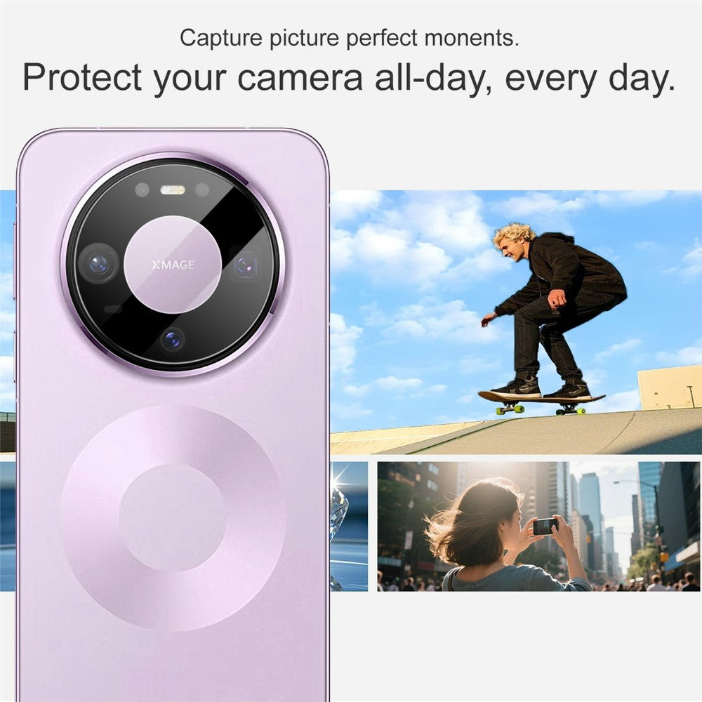 IMAK For Huawei Mate 80 / Mate 80 Pro Tempered Glass Full Cover Camera Lens Protector with Self Positioning Frame (Black Version)