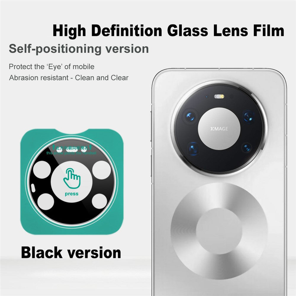 IMAK For Huawei Mate 80 Pro Max Tempered Glass Full Cover Camera Lens Protector with Self Positioning Frame (Black Version)