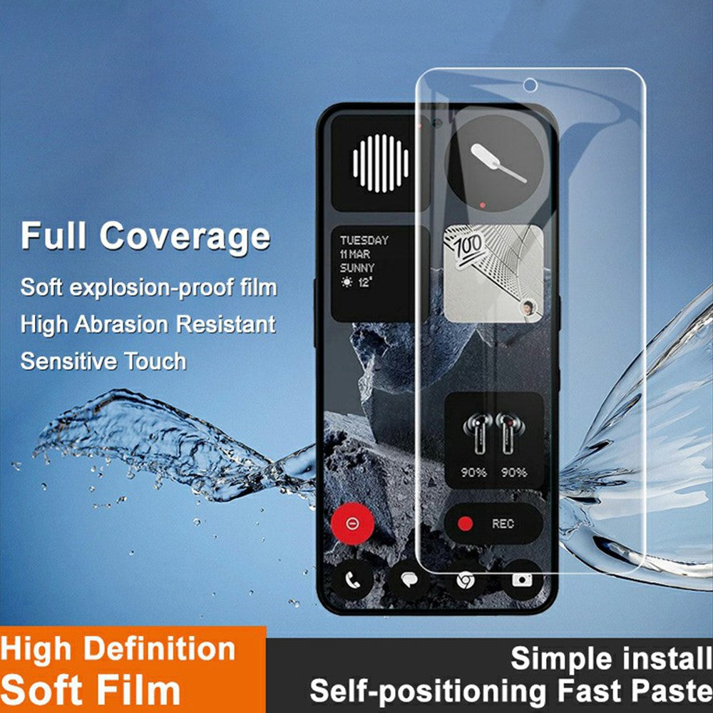 IMAK Hydrogel Film 4th For Nothing Phone (3a) Lite 5G Full Screen Protector Ultra Clear Full Glue Soft TPU Film (Fingerprint Unlock)