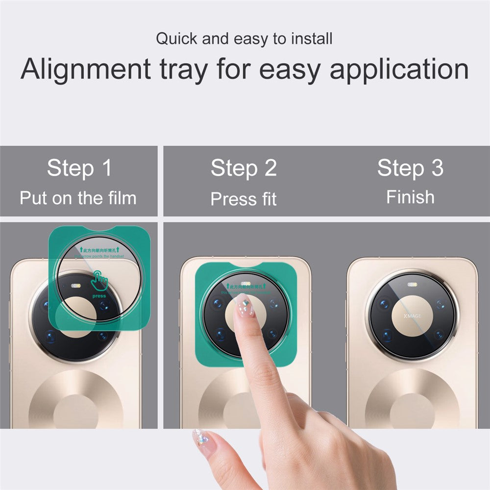 IMAK For Huawei Mate 80 Pro Max Camera Lens Protector Tempered Glass Full Cover Lens Film with Self Positioning Frame