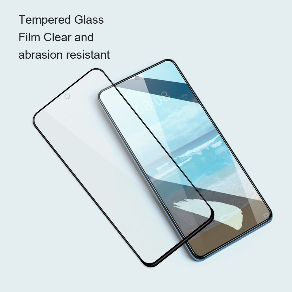 AMORUS 2Pcs For Honor Magic8 5G Full Screen Protector Shatterproof Silk Printing Full Glue Tempered Glass Film
