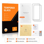 AMORUS 2Pcs For Honor Magic8 5G Full Screen Protector Shatterproof Silk Printing Full Glue Tempered Glass Film