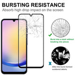 Samsung Galaxy A37 5G AGC Härdat Glas med Svart Kant Heltäckande Skärmskydd