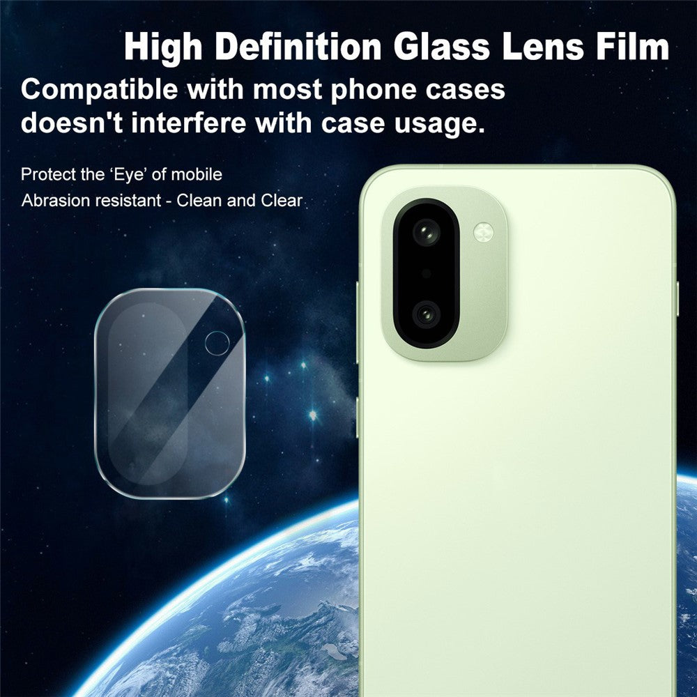 IMAK kameralinsebeskytter til OnePlus Ace 6 5G / Ace 6T 5G / 15R 5G Slim hærdet glas fuld dækning linsefilm