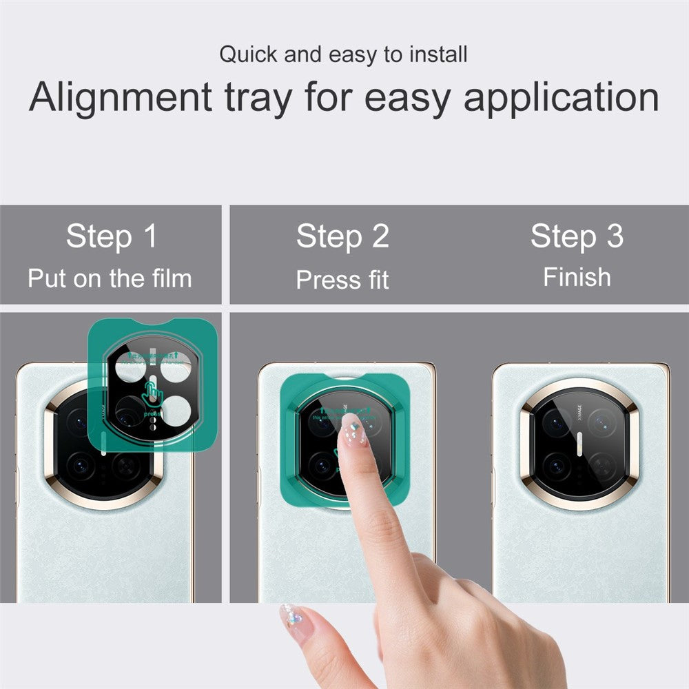 IMAK For Huawei Mate X7 Tempered Glass Full Cover Camera Lens Protector with Self Positioning Frame (Black Version)