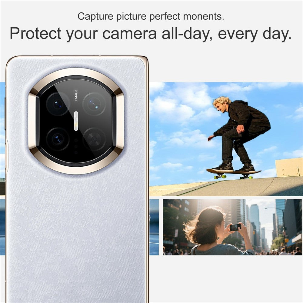 IMAK For Huawei Mate X7 Tempered Glass Full Cover Camera Lens Protector with Self Positioning Frame (Black Version)