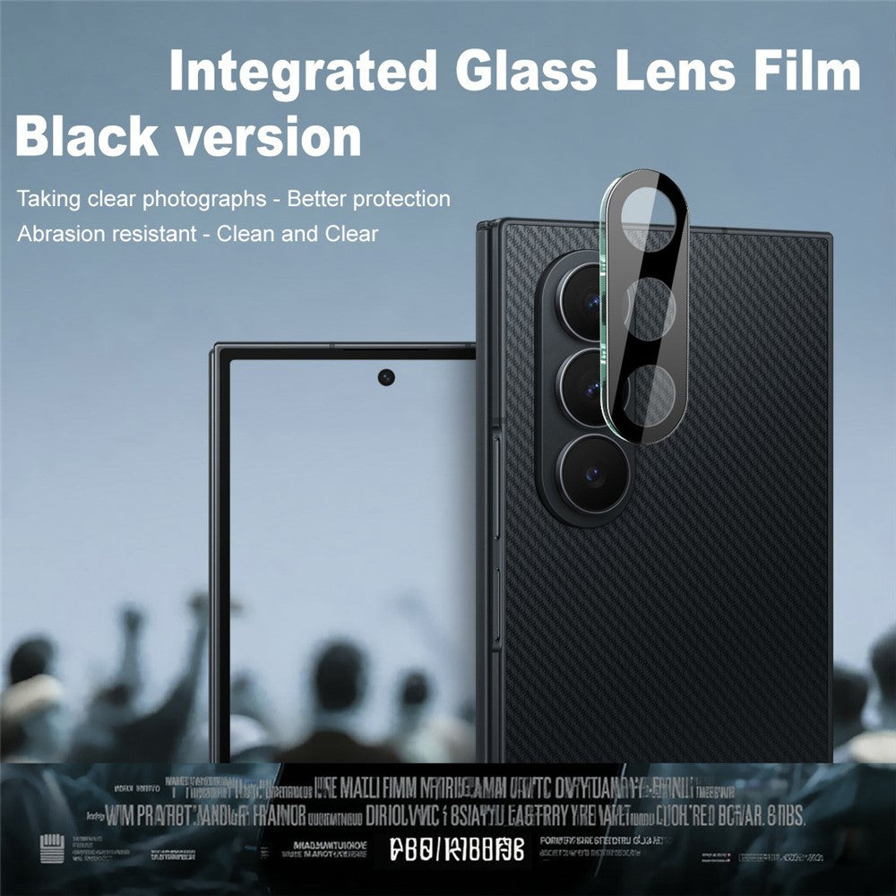 IMAK hærdet glas-linsefilm til Samsung Galaxy Z TriFold 5G, fulddækkende + akrylbeskyttelse (sort version)