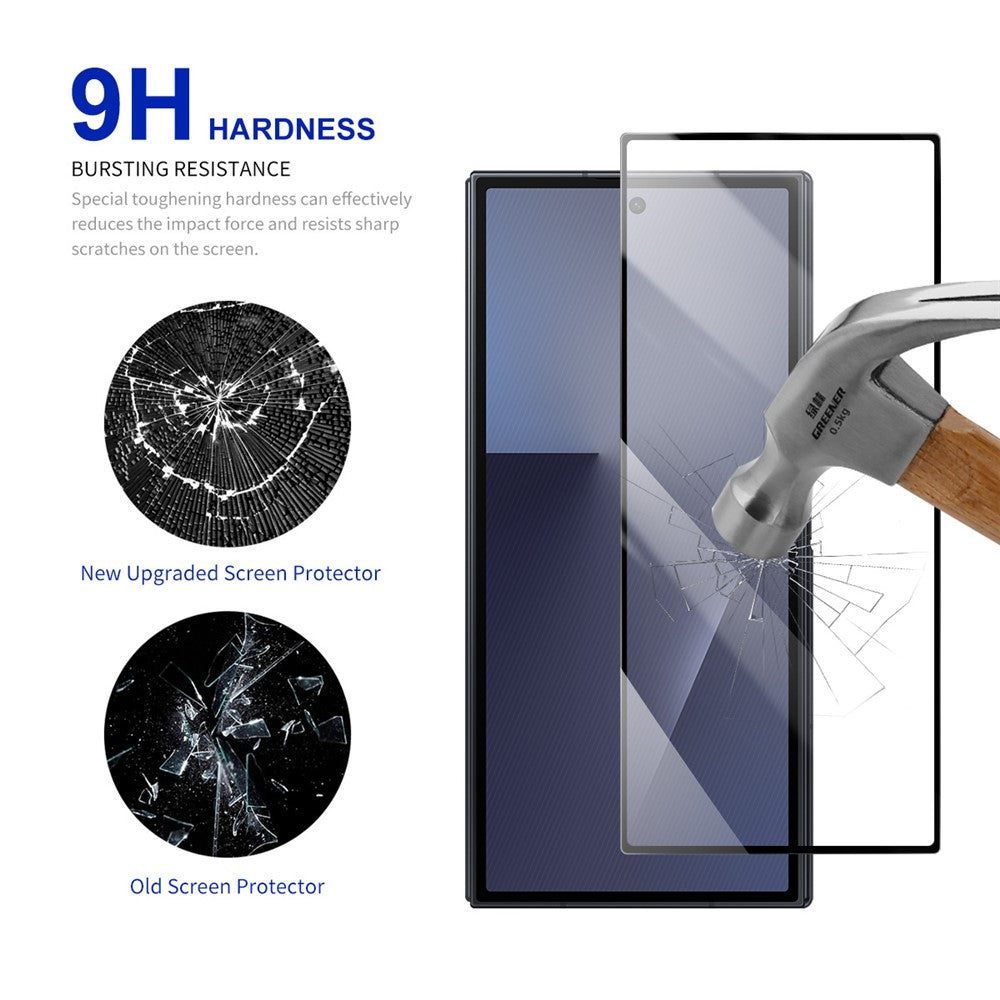 RURIHAI 10Pcs For Samsung Galaxy Z TriFold 5G High Aluminium-Silicon Glass Film Full Glue 0.26mm 2.5D Full Screen Protector