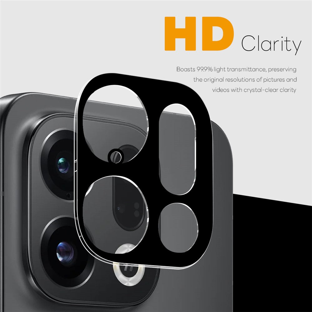 NORTHJO 2Pcs Camera Lens Protector For Oppo Find X9 5G Black Silk Printing 3D Clear Tempered Glass Lens Film