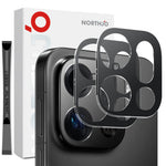NORTHJO 2Pcs Camera Lens Protector For Oppo Find X9 Pro 5G Black Silk Printing 3D Clear Tempered Glass Lens Film