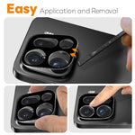 NORTHJO 2Pcs Camera Lens Protector For Oppo Find X9 Pro 5G Black Silk Printing 3D Clear Tempered Glass Lens Film