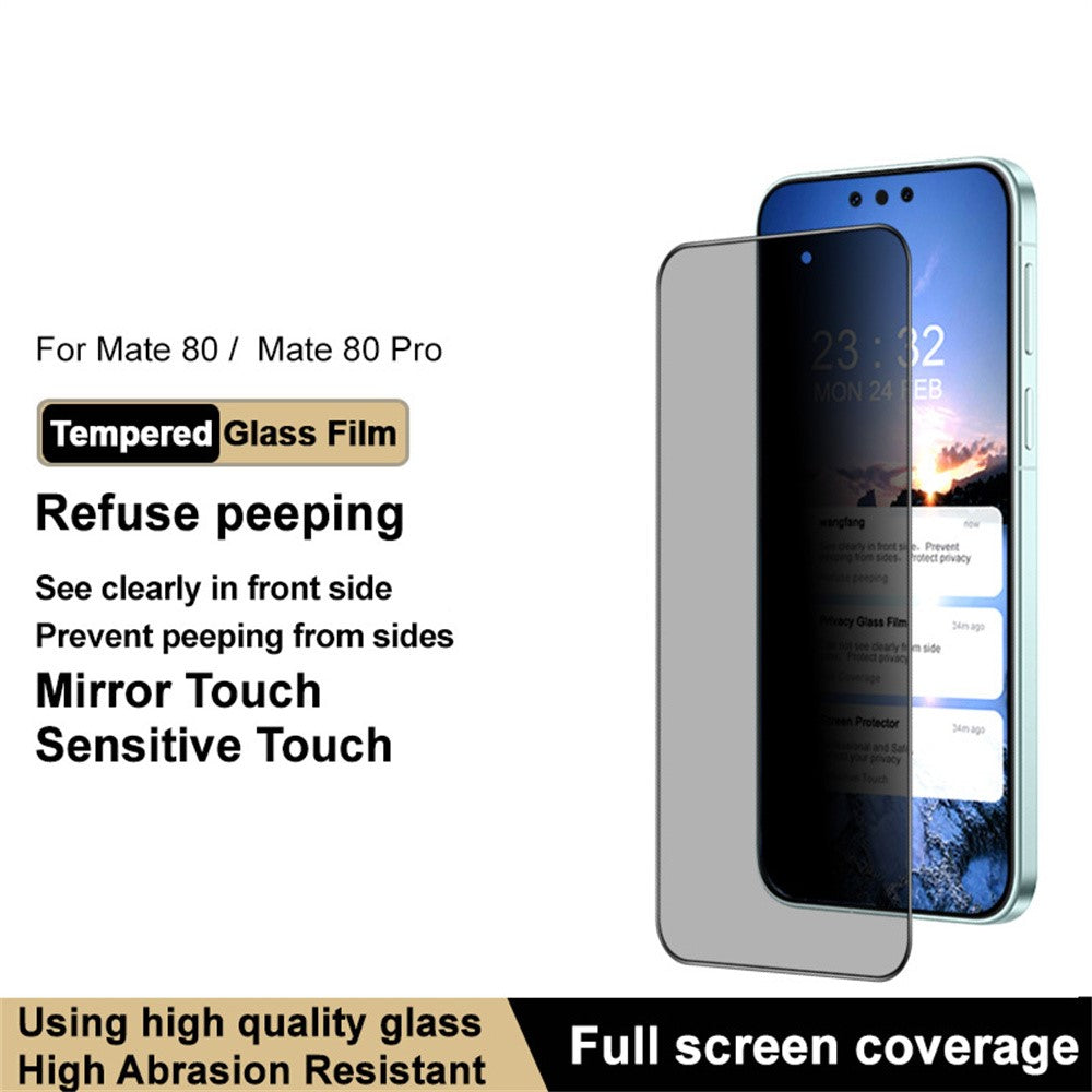 IMAK For Huawei Mate 80  /  80 Pro Anti Peep Tempered Glass Screen Protector Full Coverage