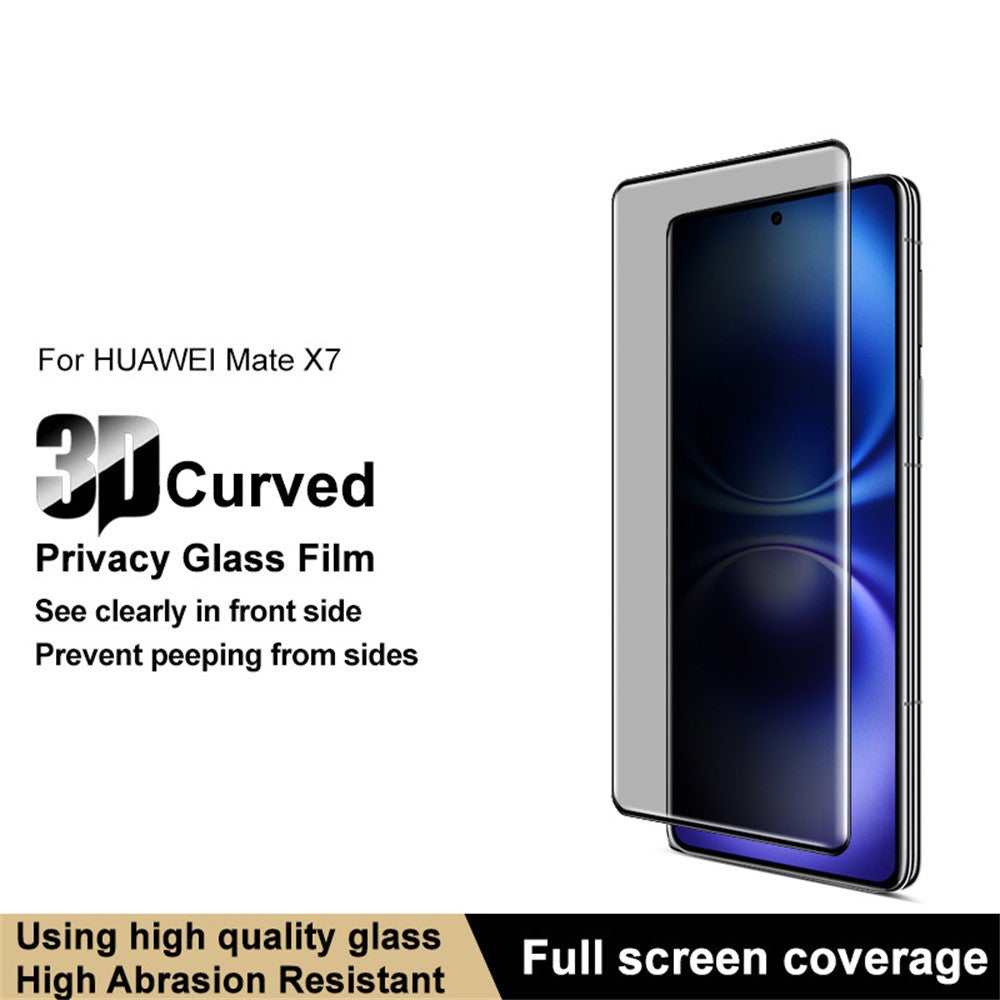 IMAK For Huawei Mate X7 Anti Spy Screen Protector Full Cover Side Glue Tempered Glass Film