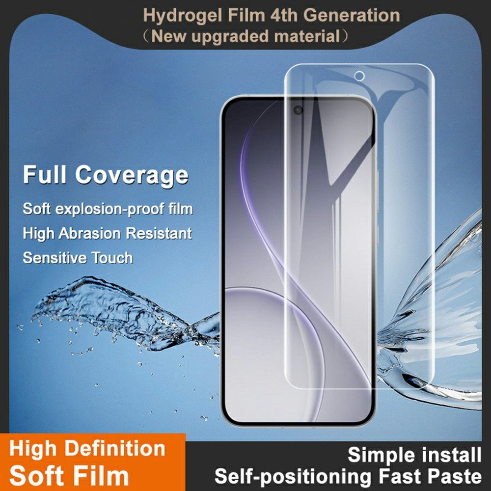 IMAK Hydrogel Film 4th för Oppo K15 Pro 5G / Reno15 5G (Global) / Reno15c 5G (Kina) Helskärmsskydd Ultraklar Helklistrande Mjuk TPU-film (Fingeravtryckslåsning)